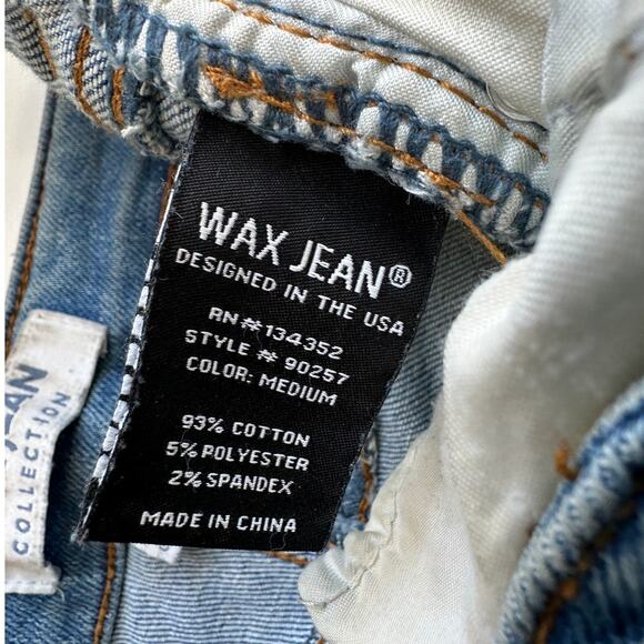 Wax Jean Collection Medium Wash Distressed Holes Boyfriend Denim Jeans 30 - Picture 10 of 14